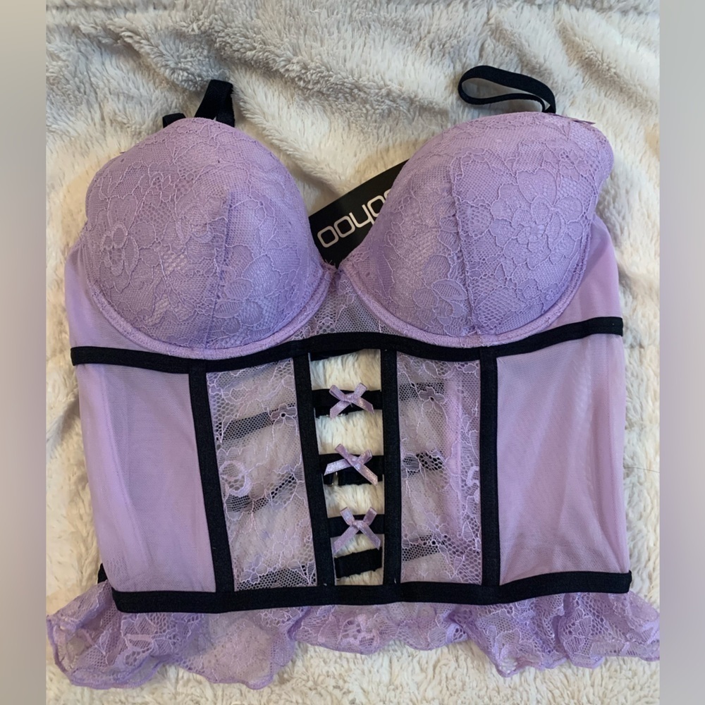 Lingerie 2-piece set Corset and Skirted Thong - Picture 4 of 8